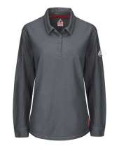 Bulwark QT15 iQ Series? Women's Long Sleeve Polo with 4-Button Placket